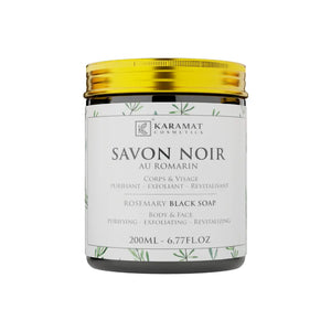 Savon Noir Revitalisant au Romarin – 200ml