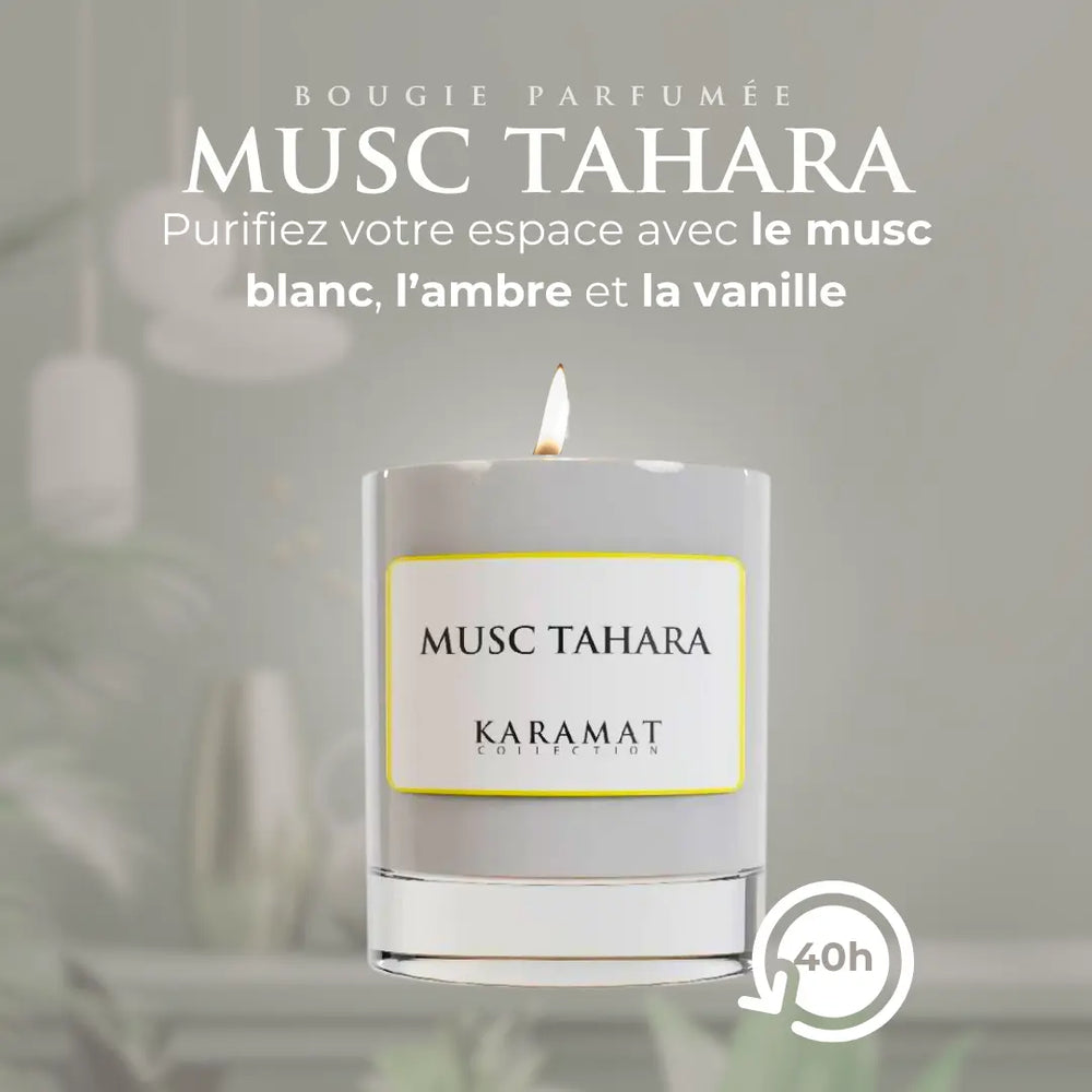 bougie parfumée Musc Tahara – Pureté Enveloppante