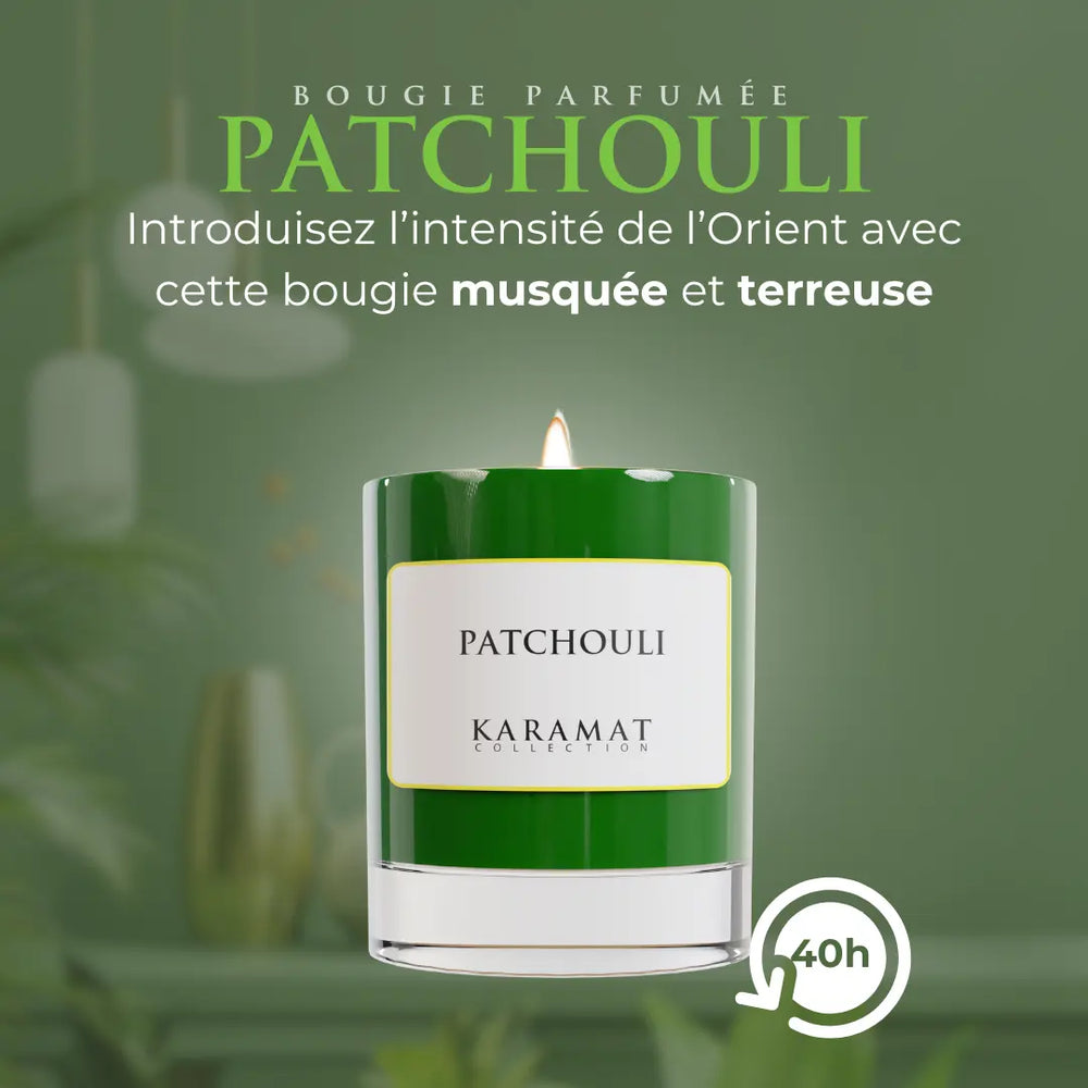 Bbougie parfumée Patchouli – Profondeur Terreuse