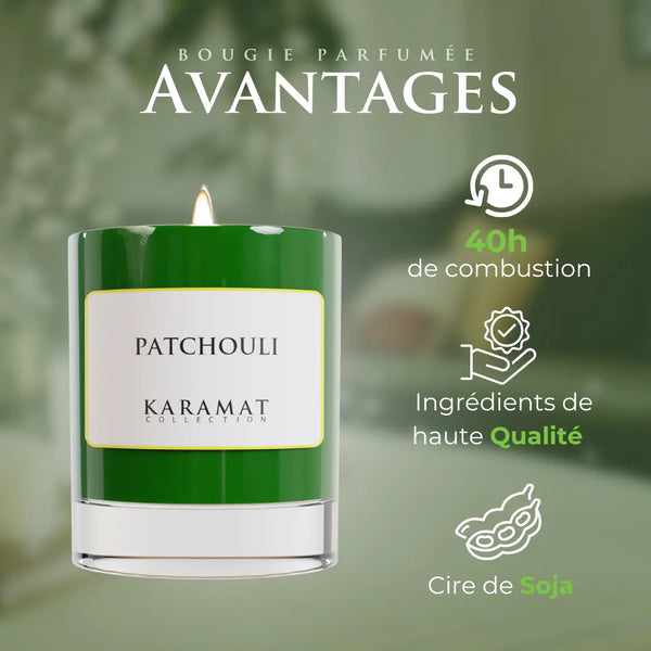 Bbougie parfumée Patchouli – Profondeur Terreuse