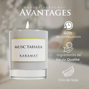 bougie parfumée Musc Tahara – Pureté Enveloppante