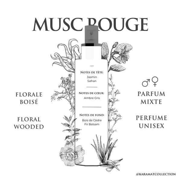 MUSC ROUGE Brume Corporelle 250ml