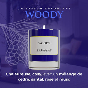 bougie parfumée Woody – Essence de Forêt