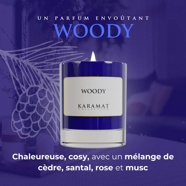 bougie parfumée Woody – Essence de Forêt