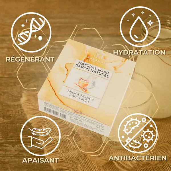Savon naturel au lait & miel 125gr