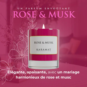 bougie parfumée Rose & Musk – Harmonie Florale