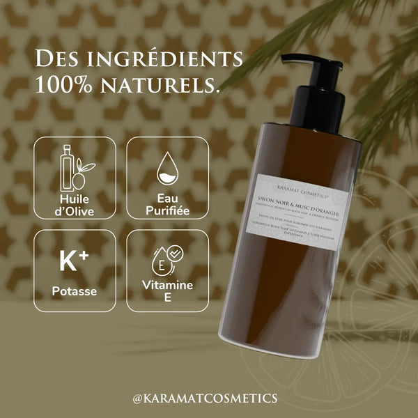 Savon Noir Au Fleur D’oranger 300ml