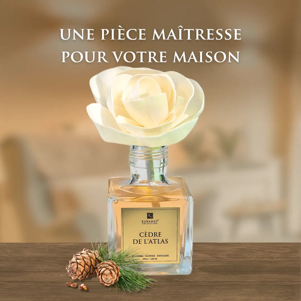 DIFFUSEUR À FLEURS 100ml – CÈDRE DE L’ATLAS