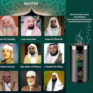 2 in 1 Electric Incense Burner (Karamats): with Quran Speaker, Remote Control, Bakhoor Burner, Aroma Diffuser for Car, Office, Home, Bedroom, Living Room, Study, Spa