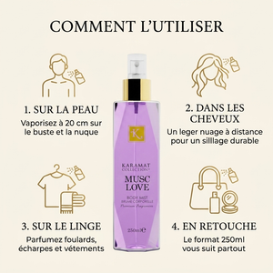 Brume Corporelle 250ml - comment l'utiliser