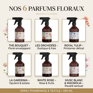 Nos 6 parfums floraux expliqués – The Bouquet, Les Orchidées, Royal Tulip, La Gardenia, White Rose, Musc Blanc & Magnolia