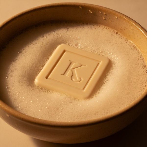 Savon au oud 125 g Karamat et sa mousse crémeuse dans un bol