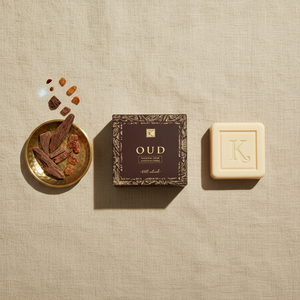 Savon au oud 125 g Karamat à plat avec copeaux de bois d'agar