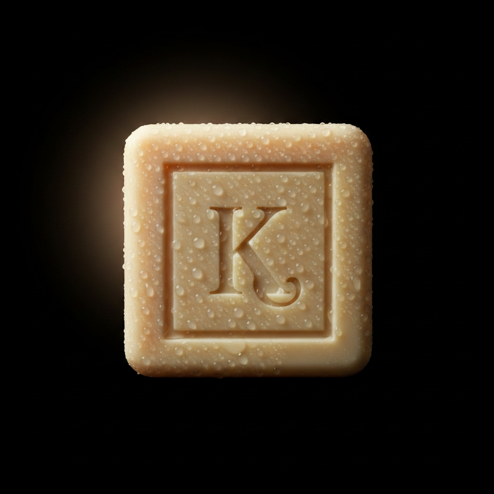 Savon naturel au oud 125 g Karamat et sa boîte sur pierre de travertin