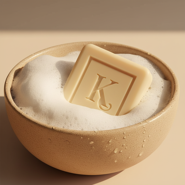 Savon au soufre 125 g Karamat et sa mousse crémeuse dans un bol