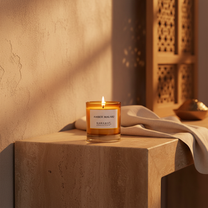 Bougie parfumée Amber Malaki 170 g Karamat, 40 heures de combustion
