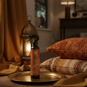 Spray d'ambiance 1001 Nuits 500 ml Karamat dans un salon oriental