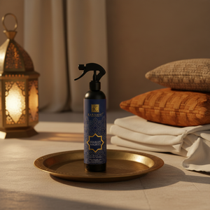 Spray d'ambiance Arabian Nights 500 ml Karamat dans un salon oriental