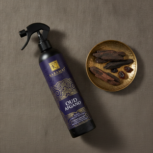 Spray d'ambiance Oud Afgano 500 ml Karamat à plat avec bois d'agar