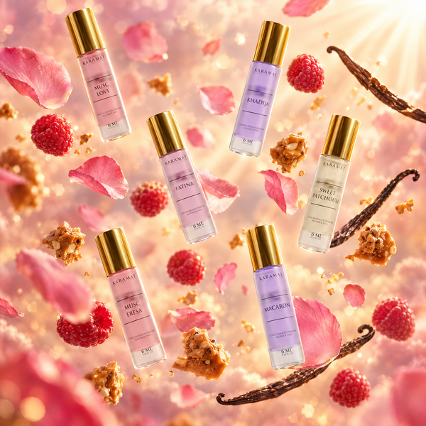 Boîte Découverte Floral & Gourmand 6 ml – parfums roll-on sans alcool Karamat Collection