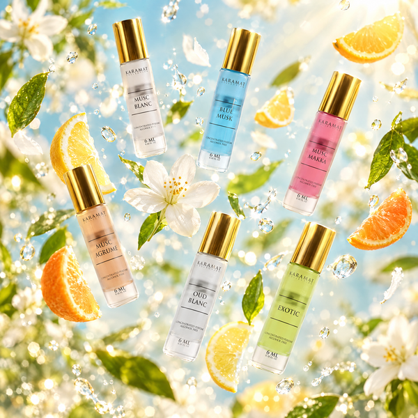 Boîte Découverte Musc & Frais 6 ml – parfums roll-on sans alcool Karamat Collection