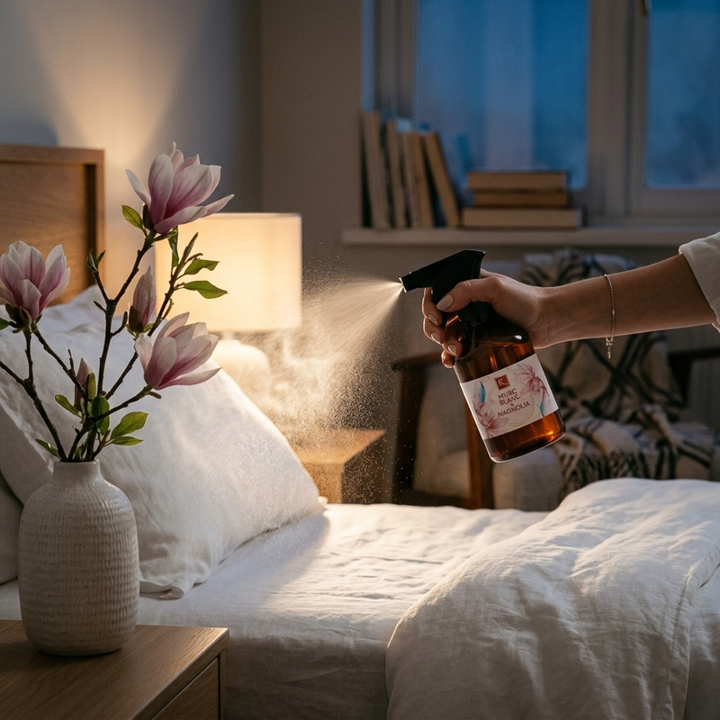 Collection Florale – le geste du soir sur le linge de lit