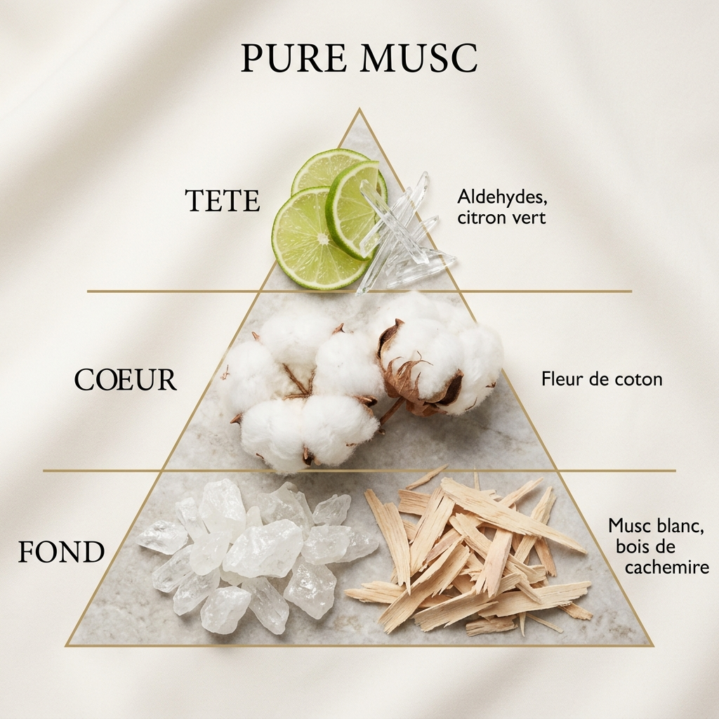 Pyramide olfactive Pure Musc - Brume Corporelle 250ml
