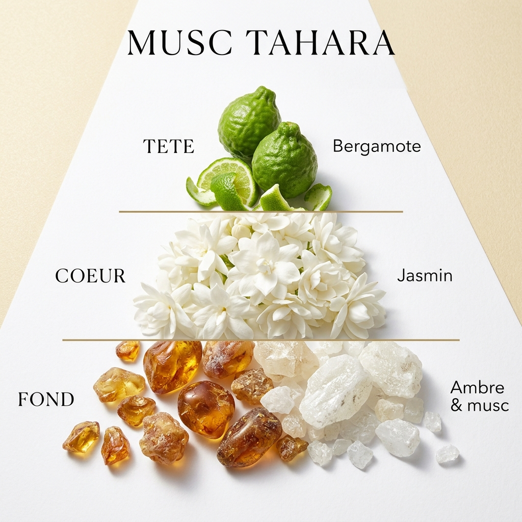 Pyramide olfactive Musc Tahara - Brume Corporelle 250ml