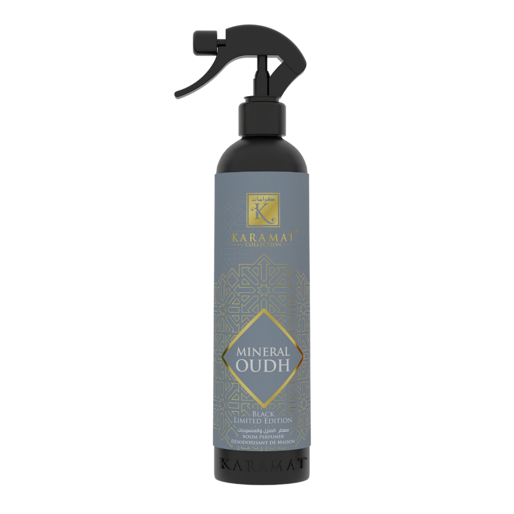 Spray d'ambiance 500ml Black Edition Mineral Oudh – Karamat Collection