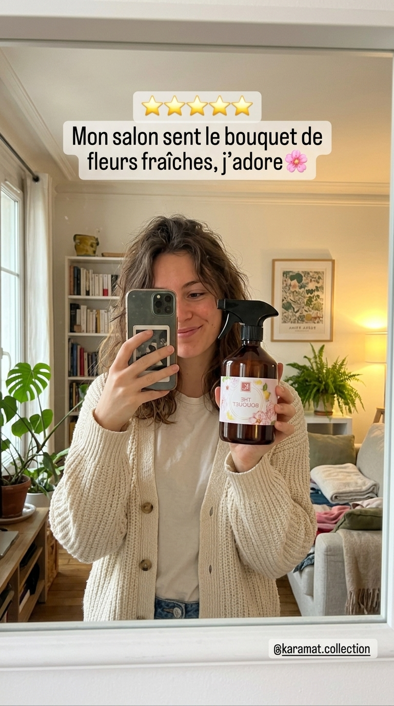 Avis client Collection Florale – selfie salon